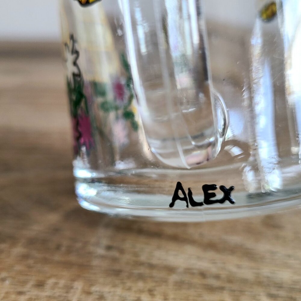 Made in France glass mug with bees design. - Picture 12 of 13